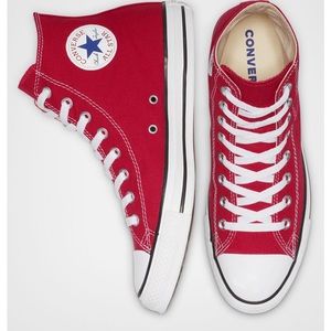 New Red High Top Converse sneakers